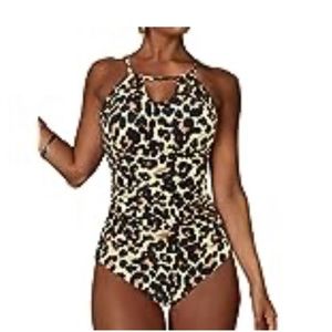 Leopard Tummy Control One Piece Swimsuit
